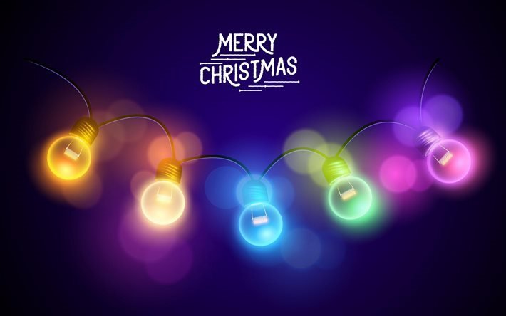 merry christmas, Garland, Christmas, New Year, Christmas lanterns