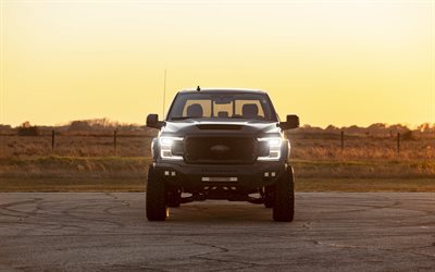 Hennessey Venom 775, Ford F-150, Vue De Face, Ext&#233;rieur, Noir F-150, F-150 Tuning, Hennessey Performance, Voitures Am&#233;ricaines, Ford