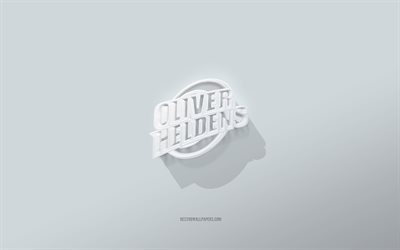 Oliver Heldens logo, white background, Oliver Heldens 3d logo, 3d art, Oliver Heldens, 3d Oliver Heldens emblem
