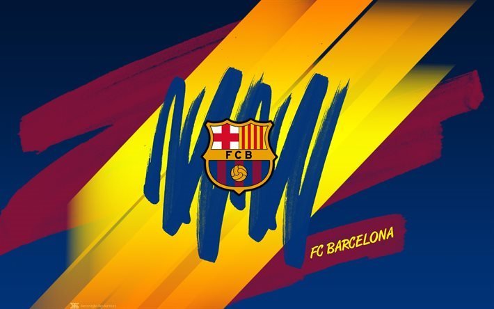 Barcelona, art, logo, Barca, Katalonia, luova