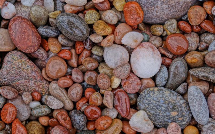 costa, rocas, guijarros, piedras de guijarros