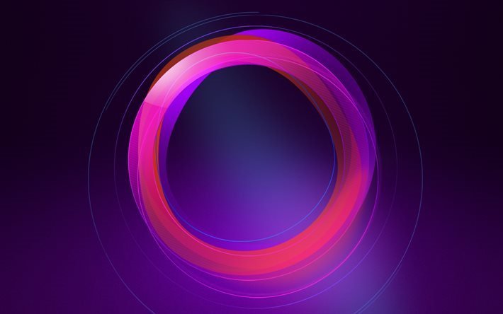 circles, creative, purple background
