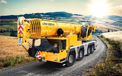 Liebherr LTM 1120-4-1, HDR, mobile cranes, 2022 cranes, construction machinery, special equipment, construction equipment, Liebherr