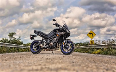 Yamaha Tracer 900 GT, 4k, road, 2019 bikes, superbikes, japanese motorcycles, Yamaha