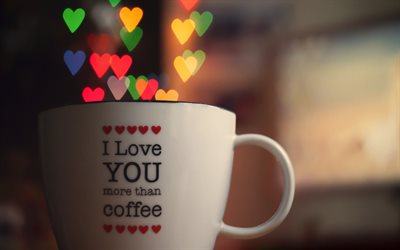 私はコーヒーよりもあなたを愛しています, ロマンチックな引用, カップの見積もり, ロマンス, 愛の概念, 愛の引用, コーヒーの引用