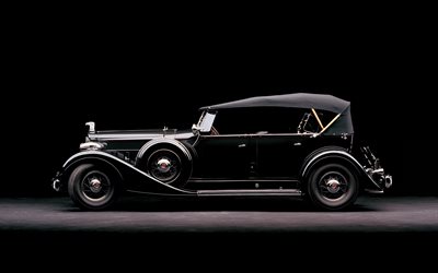 1934, Packard Eight Dual Cowl Sport Phaeton, 4k, side view, retro cars, vintage cars, Packard