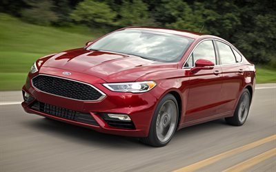 4k, Ford Fusion Sport, road, 2018 cars, Ford Mondeo, sedans, Ford