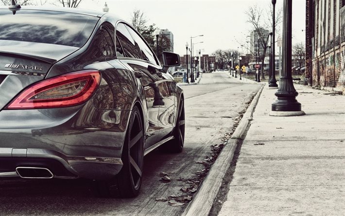Mercedes-Benz CLS 63 AMG, la calle de 2017, coches, coches de lujo, Mercedes