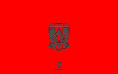 Urawa Red Diamonds, red background, Japanese football team, Nagoya Grampus emblem, J1 League, Japan, football, Urawa Red Diamonds logo