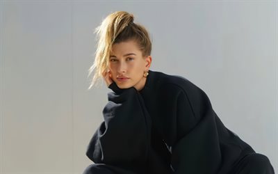 hailey bieber, amerikanisches model, hailey baldwin, portr&#228;t, schwarzer anzug, fotoshooting, beliebte models
