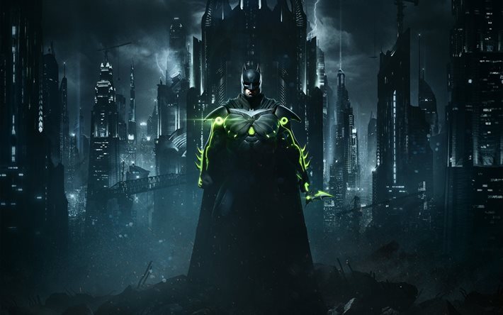 Batman, superhero, 2017 games, fighting, Injustice 2