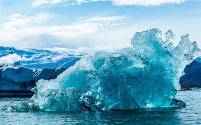 Iceberg, Arctic Ocean, waves, ice, water concepts, large iceberg