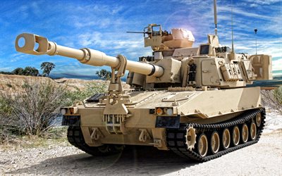 M109, self-propelled howitzer, M109A6 Paladin, American army, artillery, American self-propelled artillery