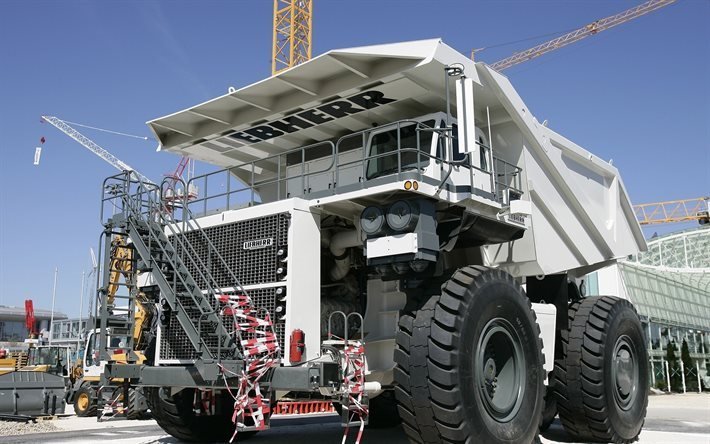Liebherr T282B, mining truck, camion grande, tedeschi trucks