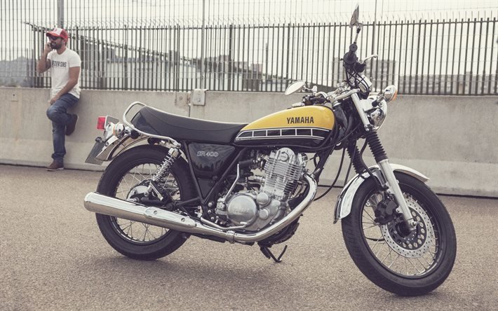 motorcycle, yamaha, classic, sr 400