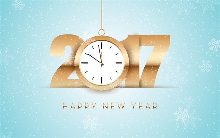 happy new year, 2017, gold letters 2017, New Year