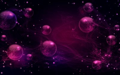 lila 3d bollar, bakgrund med lila bollar, 3d sf&#228;rer bakgrund, lila 3d sf&#228;rer, lila kreativ 3d bakgrund