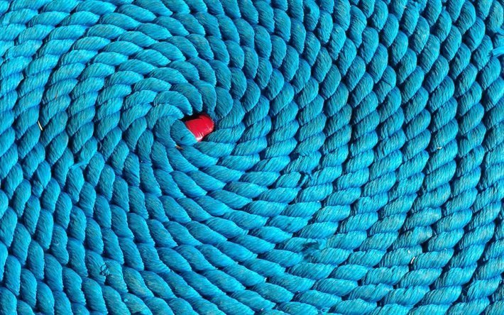 spiral, blue rope, texture
