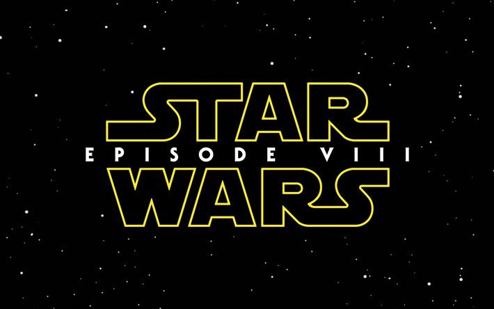 Star Wars Episode VIII, 4k, 2017 movie, logo