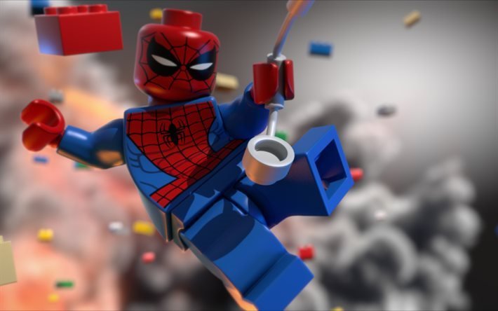 Spiderman, 2017 movie, 3d-animation, The Lego Batman