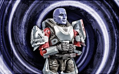 4k, Commander Zavala, violet grunge background, Destiny, Titan Vanguard of the Tower, vortex, Commander Zavala Destiny