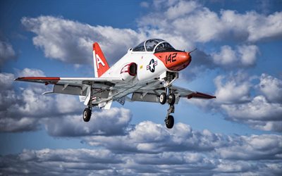 Boeing T-45 Goshawk, American Training Aircraft, US Navy, T-45C Goshawk, airplane in the sky, military aircraft, United States Navy