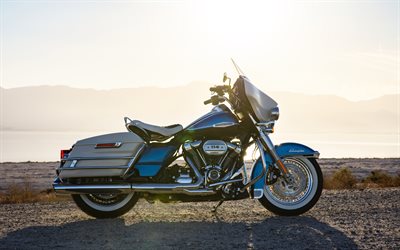 Harley-Davidson Electra Glide, 4k, side view, 2022 bikes, american motorcycles, Harley-Davidson