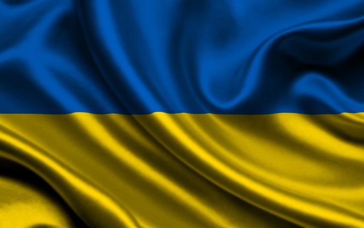 bandeira ucraniana, bandeira da ucr&#226;nia, o azul e o amarelo da bandeira, ucr&#226;nia