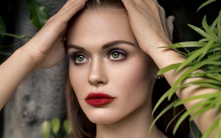 l&#39;actrice, maquillage, belle fille, holland roden, portrait, look