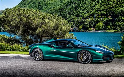 2021, Touring Arese RH95, green sports coupe, green Arese RH95, Ferrari 488, supercar, sports cars, Touring