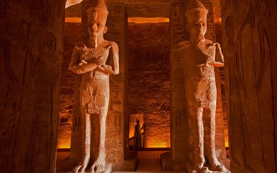Abu Simbel temples, Ramesses Temple, rock-cut temples, Abu Simbel, Egypt, landmark, temple in the rock, The Great Temple of Ramesses