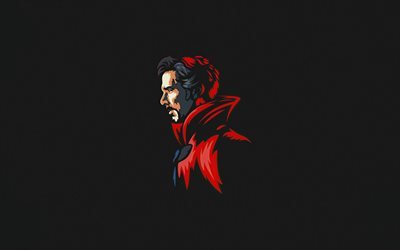 Doctor Strange, minimalism, portrait, Doctor Strange art, Doctor Strange minimal, creative art