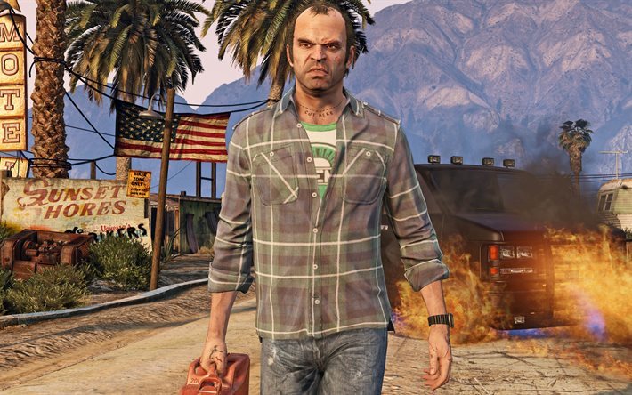 Grand Theft Auto V, 4k, Trevor GTA 5, de personnages, de GTA V