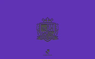 Sanfrecce Hiroshima, purple background, Japanese football team, Nagoya Grampus emblem, J1 League, Japan, football, Sanfrecce Hiroshima logo