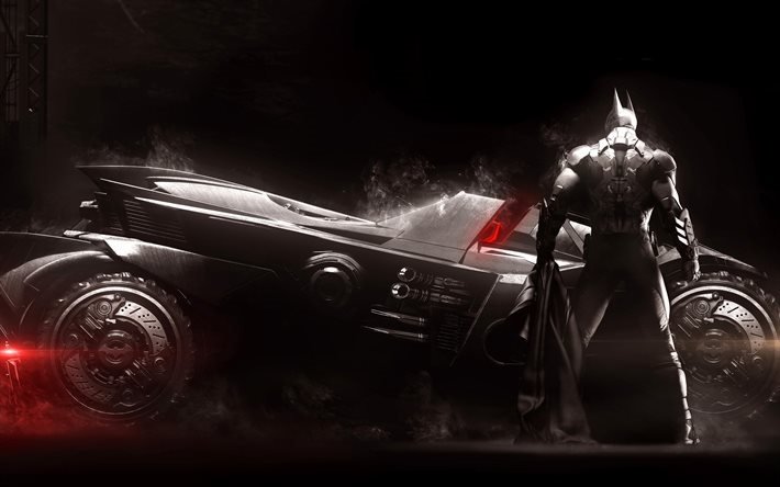 batman, arkham knight, 2017, batmobil