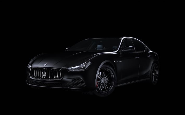 &quot;Maserati Ghibli, Nerissimo, 2017, Edici&#243;n Especial, el ajuste de Maserati, Ghibli negro, los autos italianos, Maserati