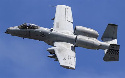 Fairchild-Republic A-10 Thunderbolt II, American attack aircraft, American military aircraft, US Air Force, A-10, military aircraft