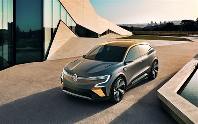 2022, Renault Megane eVision, front view, exterior, electric cars, car concepts, French cars, Renault