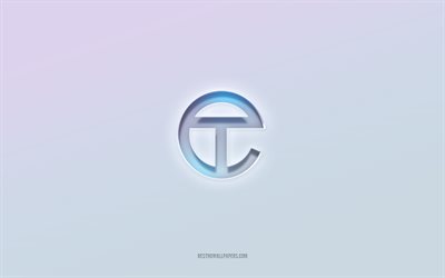 Telfar logo, cut out 3d text, white background, Telfar 3d logo, Telfar emblem, Telfar, embossed logo, Telfar 3d emblem