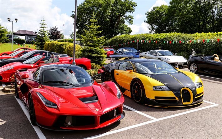 Ferrari LaFerrari, Bugatti Veyron, Ferrari F430, sport cars, tuning, Oakley Design