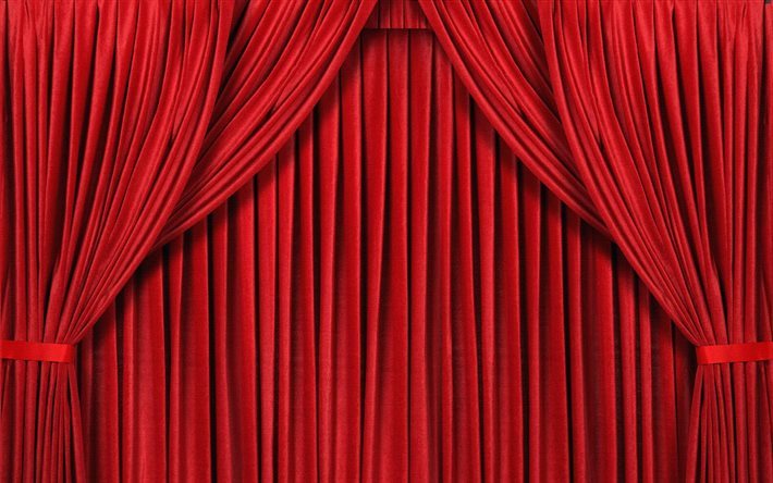 veil, scene, red curtains, curtain