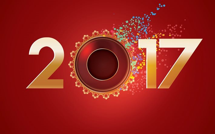 Feliz Ano Novo, 2017, Natal Papel De Parede, 2017 ano novo