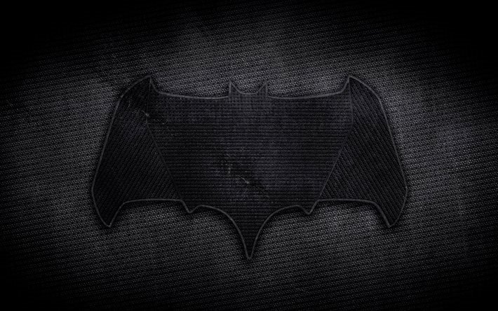 Batman logotyp, 4k, m&#246;rk bakgrund