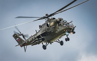 Mi-24, Hind, Russian attack helicopter, Russian Air Force, military helicopters