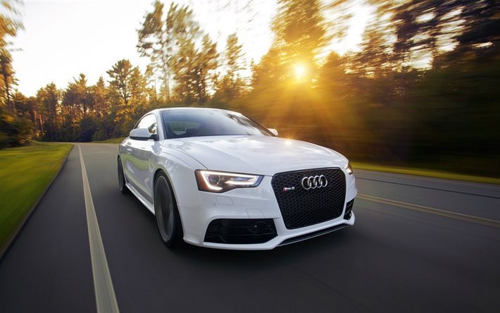 Audi RS5, motion blur, yol, s&#252;per arabalar, Audi
