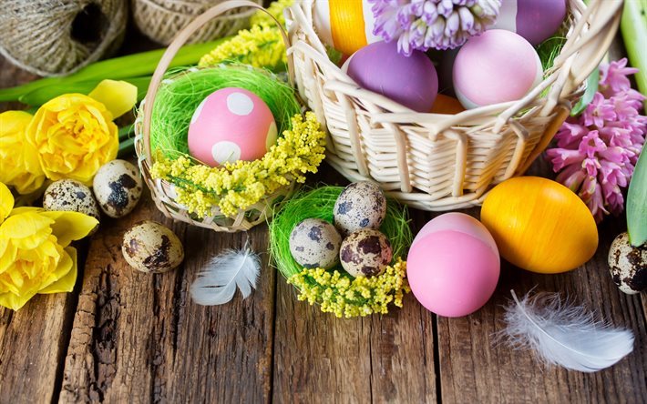 Easter, spring holidays, Easter eggs, spring, Easter decoration