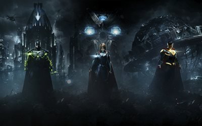 Injustice 2, 2017, 4k, Batman, Superman, Supergirl