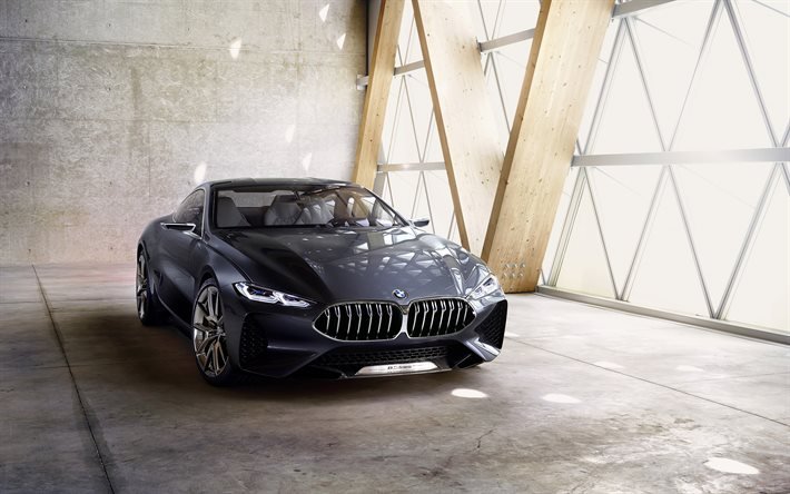 BMW 8 Series Concepto De 2017, vista de Frente, coches nuevos, BMW 8, los coches alemanes