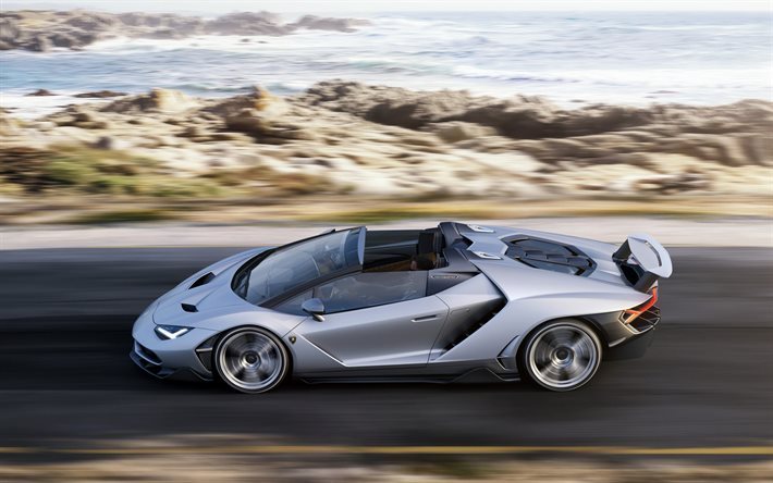 Lamborghini Centenaire, Roadster, supercars, l&#39;Argent du Centenaire, des voitures de sport italiennes, Lamborghini