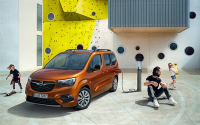 2021, Opel Combo e-Life, exterior, front view, new Combo exterior, new bronze Combo, German cars, Opel